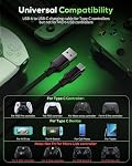 2 Pack 10FT/3M Charger Charging Cable for PS5/Xbox Series X/S Controller/Switch 2 Console, Replacement USB Charging Cord Nylon Braided Type-C Ports Accessories for Playstation 5/Switch 2/Xbox Series X