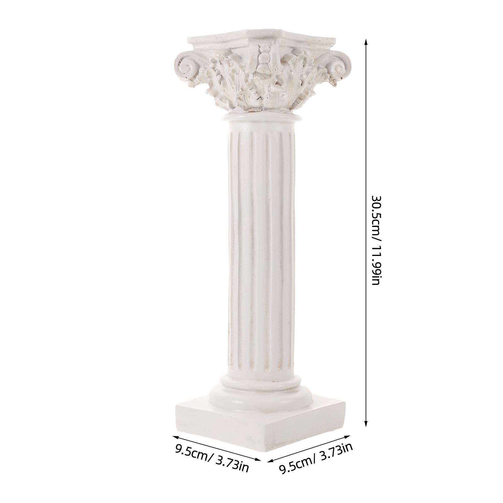 YARNOW Colonna in resina con piedistallo, supporto espositivo europeo per fiori, candele, statue, piedistallo a colonna greca, decorativo per la navata nuziale.