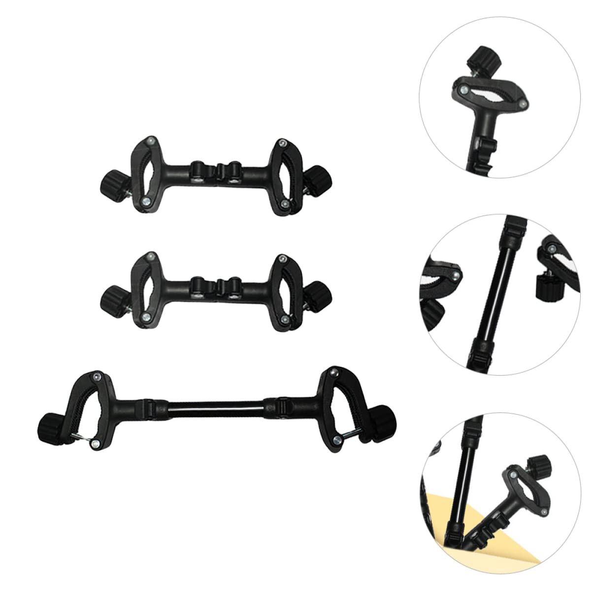 Vaguelly 1set Stroller Connectors for Twins Dual Stroller Connector Hook for Carabiner