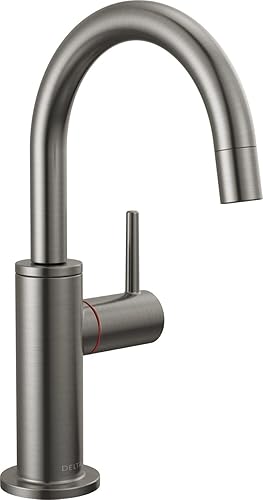 Delta Faucet Grifo dispensador de agua caliente instantáneo negro, grifo de agua caliente instantáneo, grifo de agua caliente, acero inoxidable