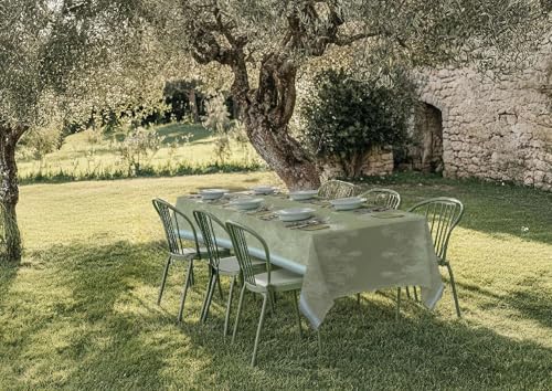 Autrefois Nappe Jacquard enduite,Nappe rectangulaire Anti Tache,Entretien Facile,Convient en Intérieur et...