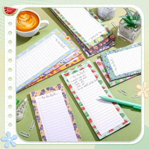 Image of Censen 10 Pack 500 Sheets to Do List Notes Daily Checklist Notepad with 50 Sheets Undated Memo Pad Color Block Shopping List Weekly Plan Notepad Organizer Planners(Colorful,Fruit)