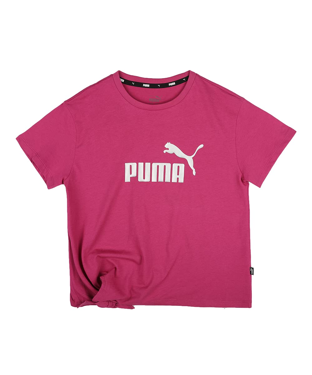 PUMA Girl's Ess+ Logo Knotted Tee G Tee