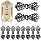 Toyvian Vintage Clothing Cinch Clips: 10 Pairs Retro Cloak Clasps, Sweater Clips Cloak Pin Elegant Metal Fasteners Clothing Buckles for Cardigans, Collars, Scarves, And Capes, Tops 1.29in