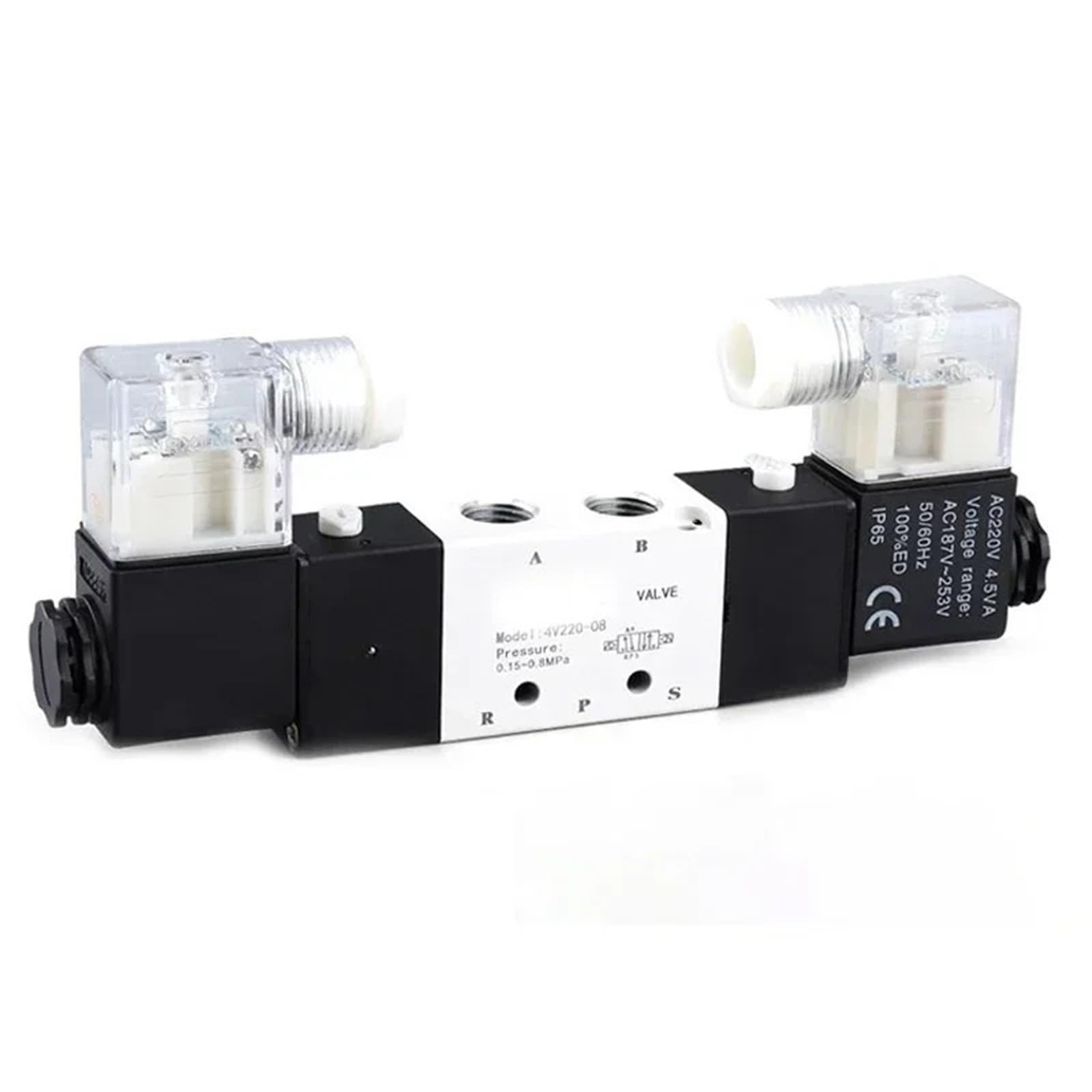 Électrovanne pneumatique 4V230C-08 AC 110V à 3 positions et 5 voies pour vérin