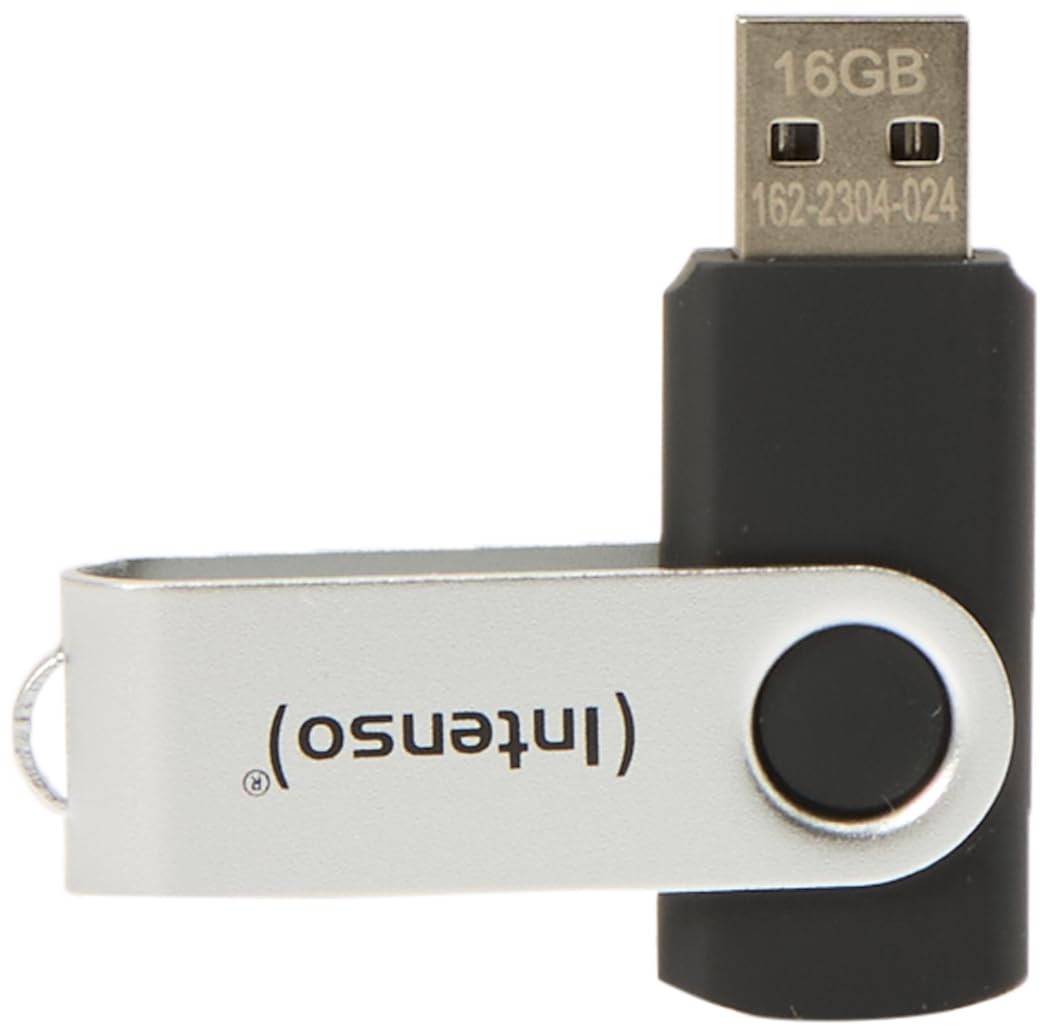 Intenso Basic Line - Chiavetta USB da 16 GB - Pendrive USB 2.0, Silver/Black - Vista 5