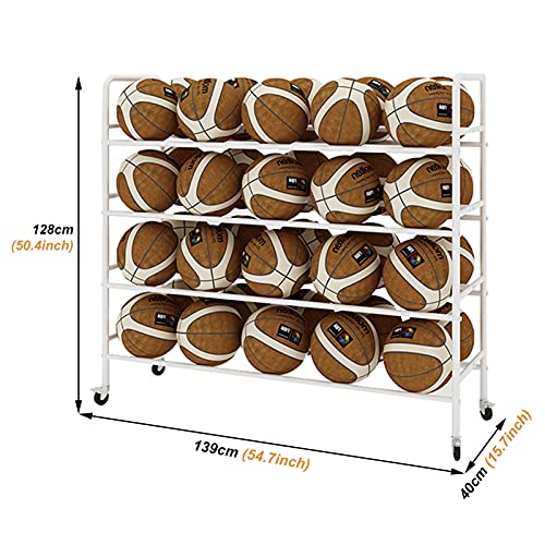 Ballenkar Rollende Basketbal Schiettrainingsstandaard, Stalen Rollende Opbergwagen voor Sportballen Met Wielen… - Image 4