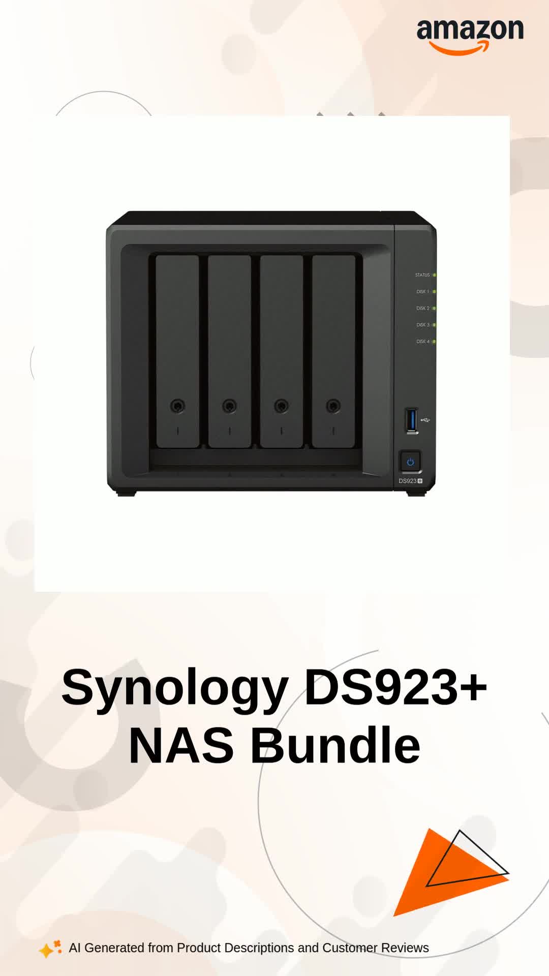 新品 Synology DS923+ 4ベイ NASキット Amazon | Synology NASキット 4ベイ DS923+ RyzenCPU 4GBメモリ搭載