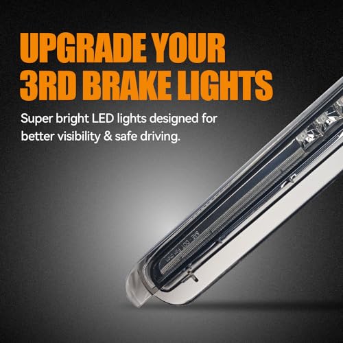 Image of Third 3rd Brake Light LED for 2005-2010 Scion tC, High Mount Rear Brake Lights Assembly for 05-10 Scion tC, Waterproof Center Cab Lamp Stop Light (Black)