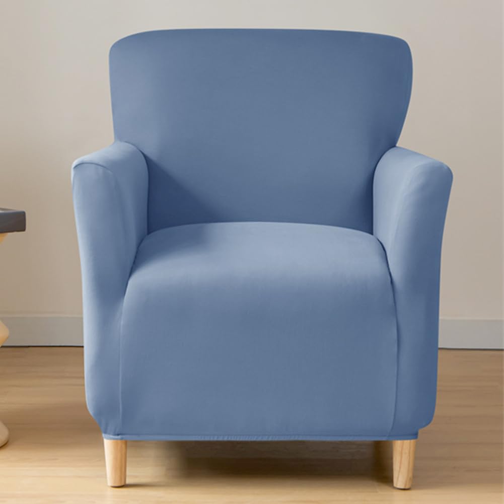 Housse de chaise élastique anti glisse pour banquet bleu 1 pièce