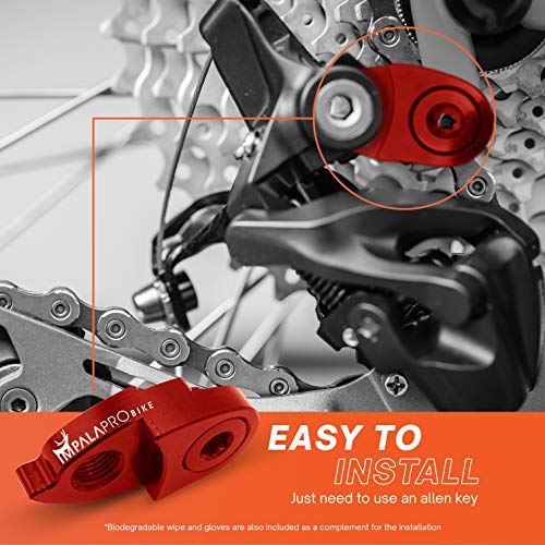 IMPALAPRO Extensor de suspensão de câmbio traseiro para bicicleta - compatível com gancho de câmbio