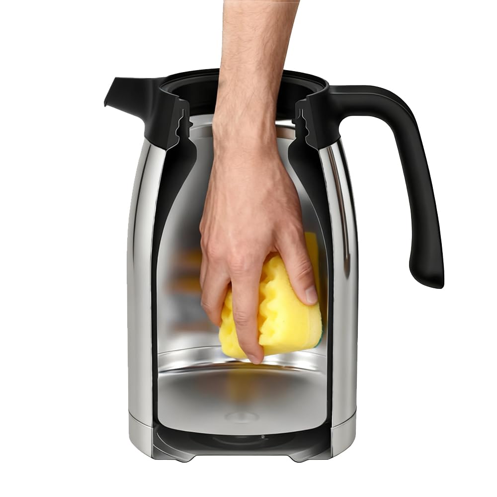 Tiken 1,5L Thermoskanne, Kaffeekanne aus Edelstahl Doppelwandig Vakuum, Isolierkanne Leakproof & Abnehmbarer Deckel, Spülmaschinengeeignet