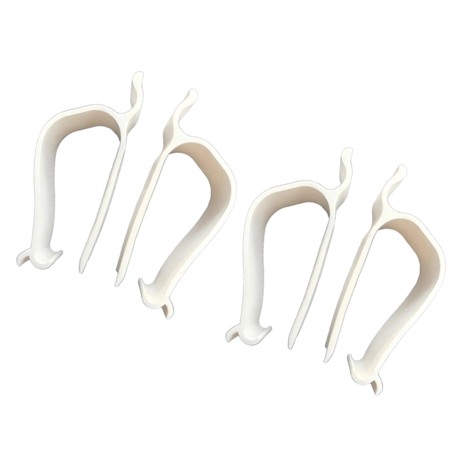 Toilet Seat Reinforcement Clip 4 Pack PP Side Set with Hand Install Clip on Design for Bathroom Repair and Seat Stability Use