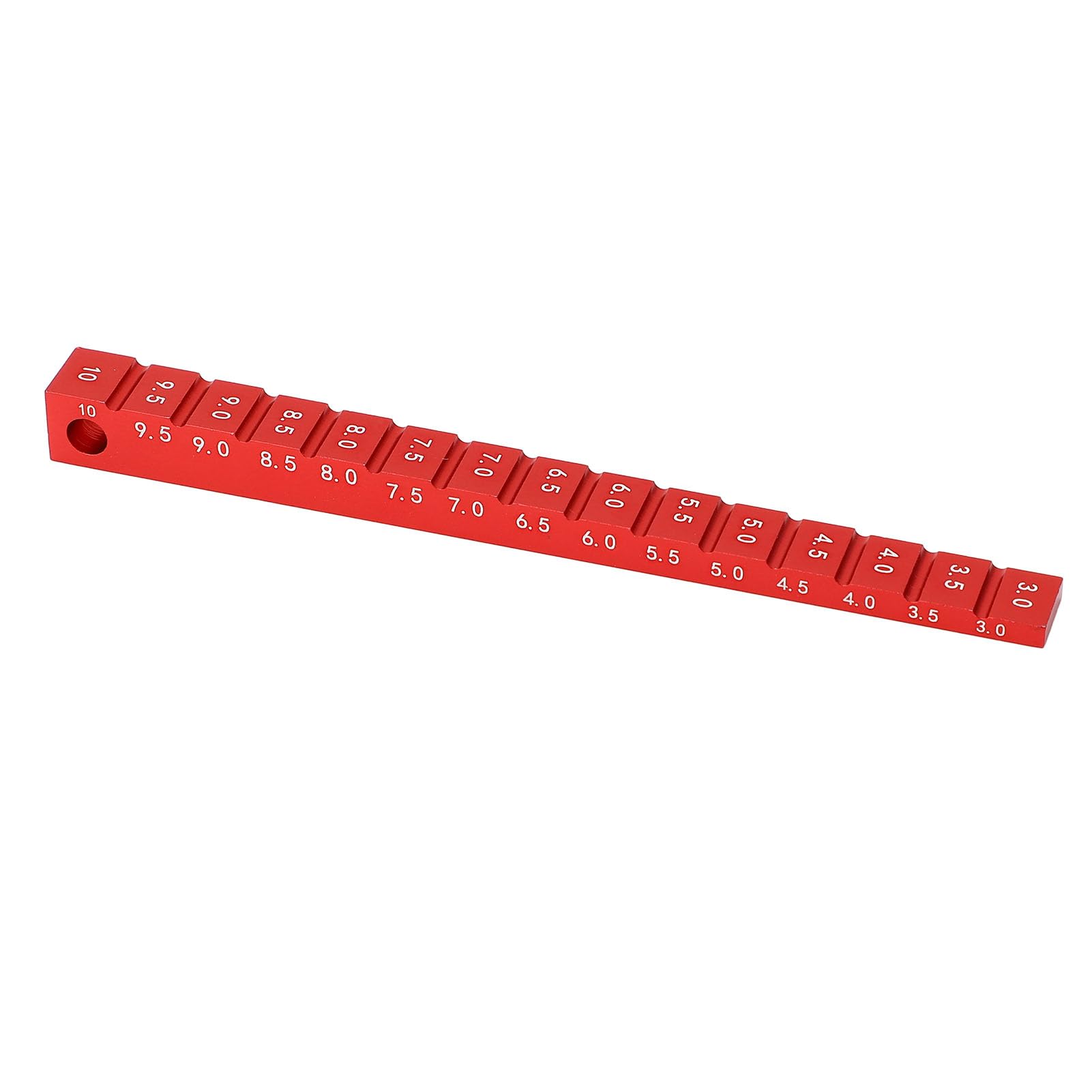Chassis Ride Height Gauge for /10 Rc Drift Car - Aluminum Oy 3-10mm Droop Gauge, Rc Ride Height Ruler Accessories - e Color (Red)