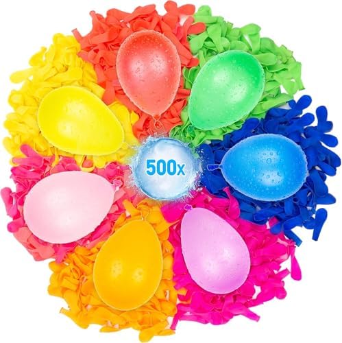 500 Globos de Agua, con Accesorio de ayuda de Llenado para Grifo,...