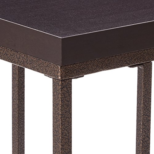 Monarch Specialties , Accent Table, Bronze Metal, Cappuccino #TOP3
