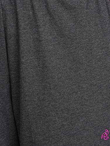 Image of Jockey 1305 Women's Super Combed Cotton Rich Relaxed Fit Mid Rise Trackpants with Contrast Side Piping and Pockets