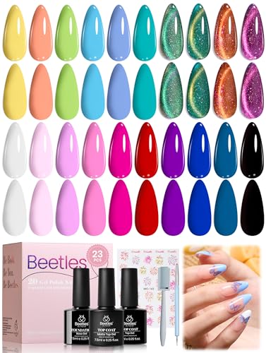 Save 60% on Beetles Gel Nail Polish Set - 20 Colors Cat Eye Kit