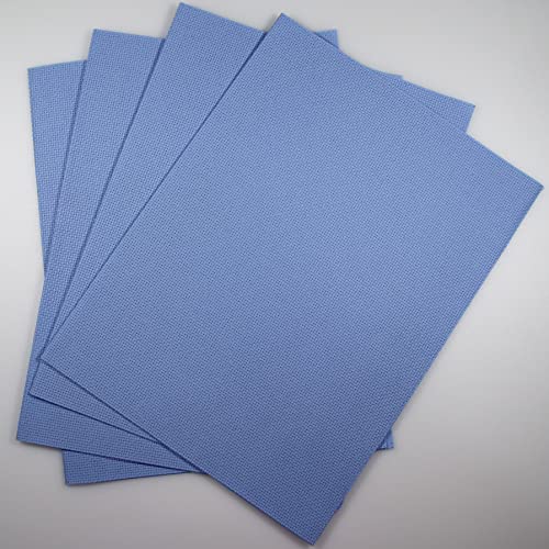 Image of KCS 4 pc of 12 inch x 18 inch 14CT Counted Cotton Aida Cloth Cross Stitch Fabric (Light Blue)