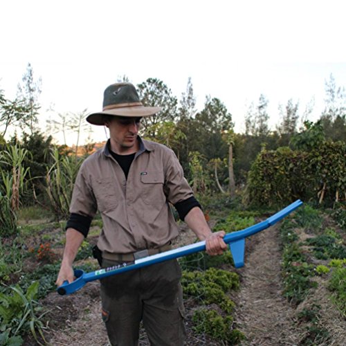 KYLIN Weeder Root Cutter Crowbar Digging Tool for Pulling Rocks and Roots Removing Plant with D Handle Steel Shaft and V-Notched Blade Tine Son of Prong