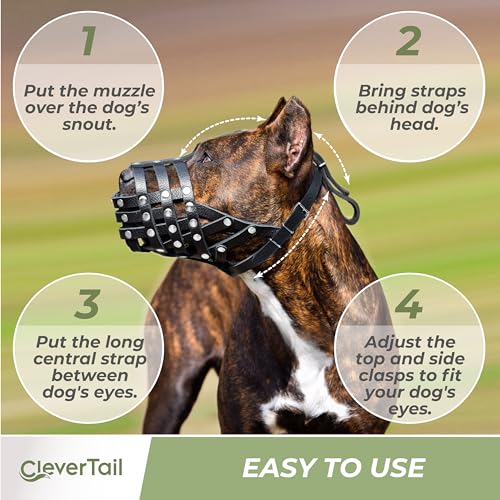 Clevertail M001-01 Soft Leather Dog Muzzle thumb #5