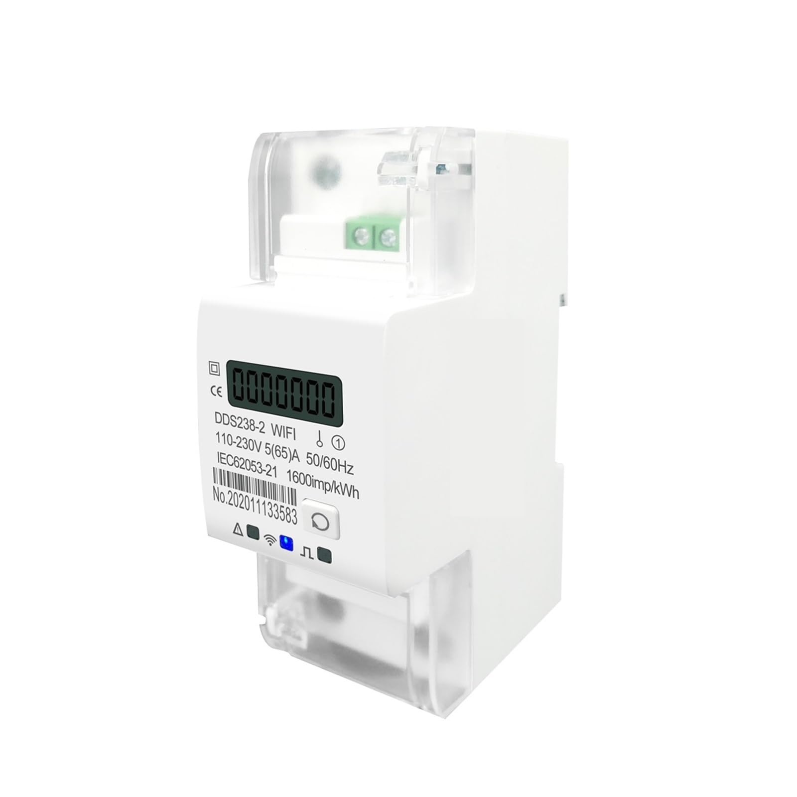 Medidor Inteligente Monitor De EnergíA Tuya Monofásico DIN Rail WiFi Medidor De Energía Inteligente Temporizador Monitor De Consumo De Energía Medidor De KWh Wattmeter