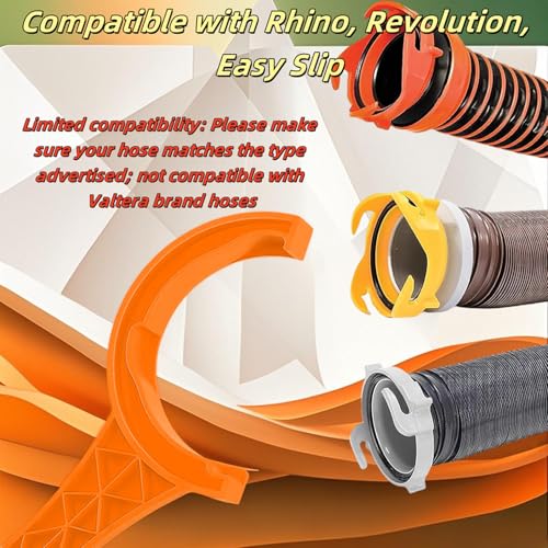 Image of RV Sewer Hose Wrench - 3&4 Inch Male /Female Cap Tool, Fits Camco Rhino /Revolution Hoses, Orange ABS for Cleanout Plugs - Easy Install /Remove 2 PCS