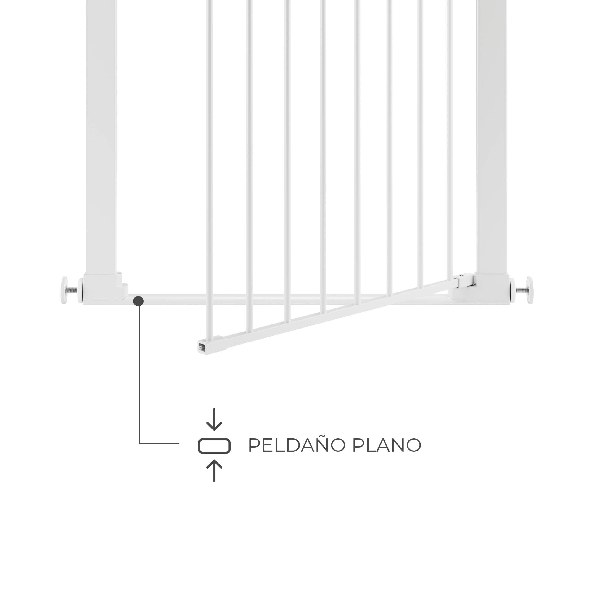 Kinderkraft Safe Snap - Barrera de Seguridad para escaleras, sin taladrar, Color Blanco
