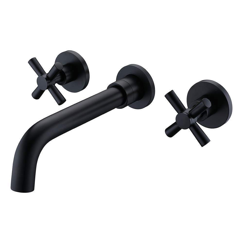 Miscelatore Rubinetto da Cucina Doppio Foro Rubinetto Lavello A 3 Fori Acqua Calda E Fredda Rotante A Parete Rubinetto Lavabo Rubinetto Lavabo Rubinetto Vasca da Bagno A Scomparsa Raccordi in Ottone