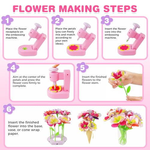 Kit création bouquet de fleurs DIY ASTGMI pour activité manuelle enfant dès 3 ans
