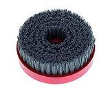 Cepillo corona nylon abrasivo, diam. 100, rosca M14, grano 120