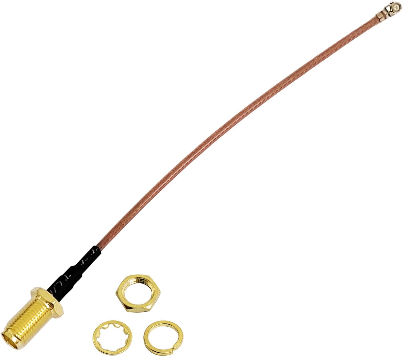 10Pcs RG-178 RF U.FL IPEX IPX Mini PCI to SMA Female Pigtail Antenna Cable 4" Length