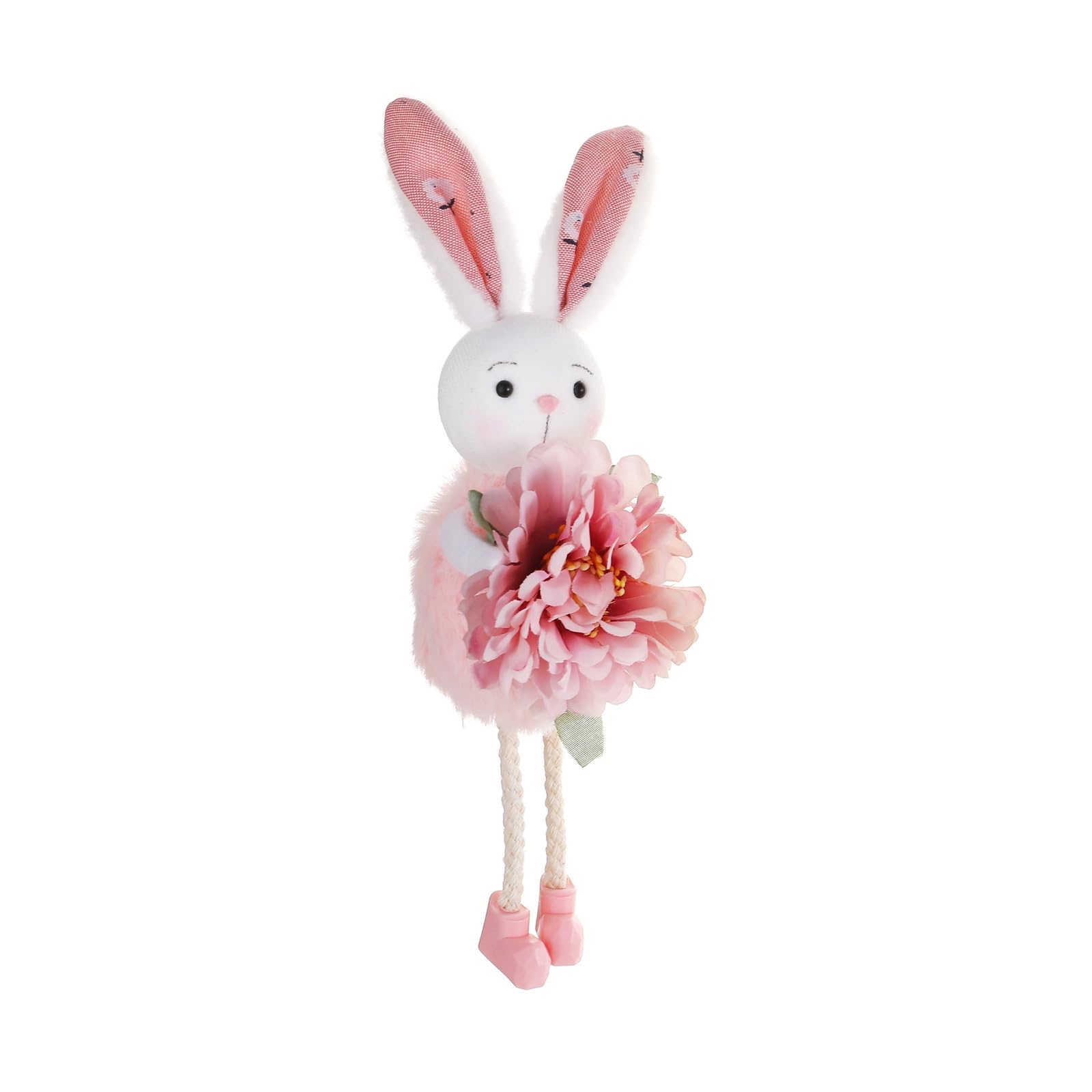 Colorful Hare Doll Decoration Polyester Hare Figurine Pendant for Door Window Balconies Indoor and Outdoor Ornament