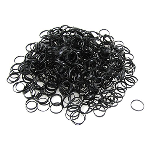 SODIAL(R) Ladies Black Hair Ponytails Braiding Rubber Band Pack