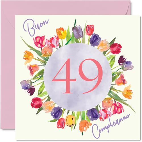 Stuff4 Belles Cartes D'anniversaire Pour 33e Anniversaire Pour Femme – Bouquet De Tulipes Aquarelles – Carte D'anniversaire Pour Sa Fille, Tante