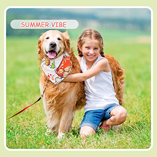 Chunful 50 Pcs Dog Bandanas Bulk Summer Flora Dog Bandanas Pet Triangle Scarf Bib Seasonal Pet Costume Adjustable Cat Outfit Washable Bids Kerchief for Small Medium Puppy - Image 7