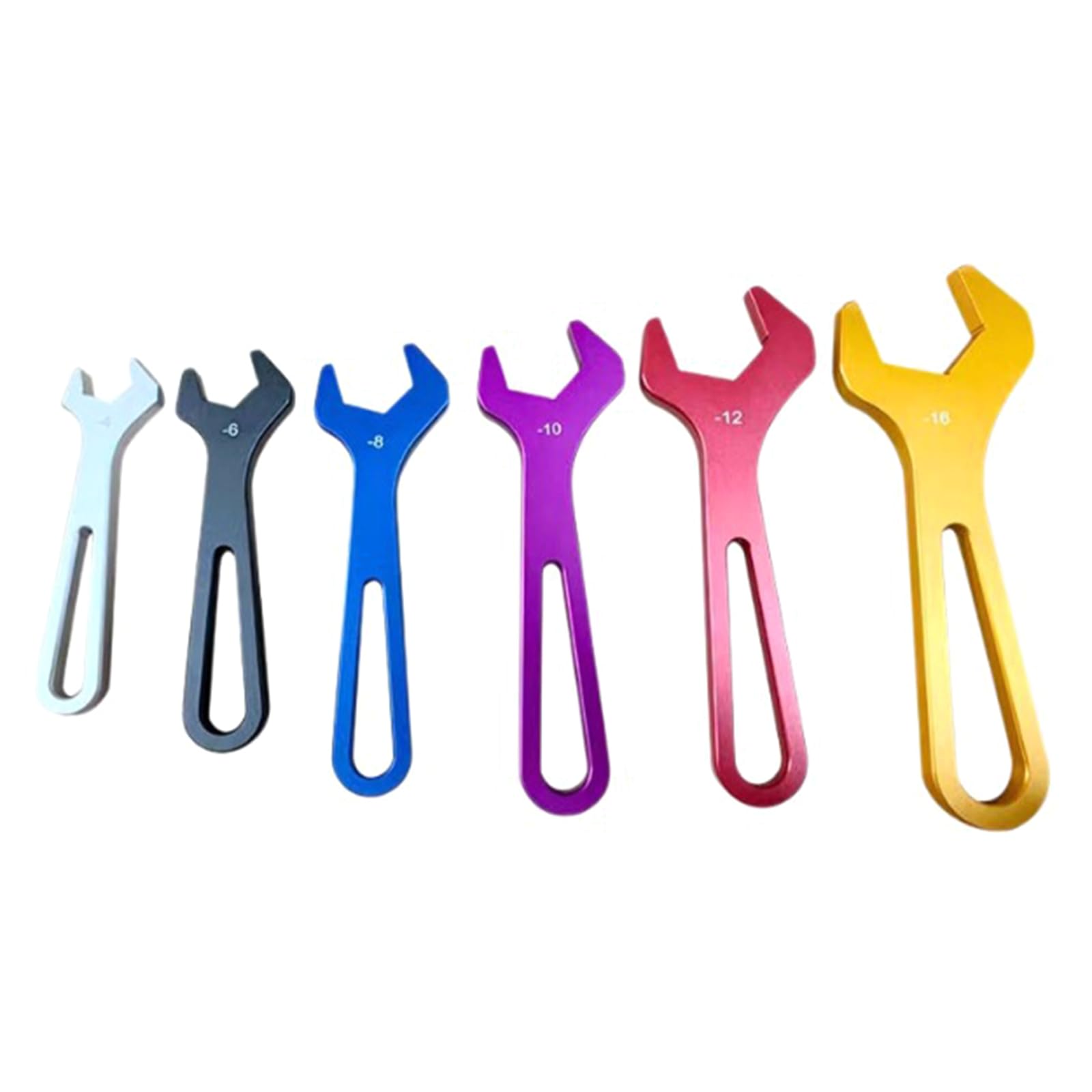 ZBIianxer 6PCS Fixed Aluminum Hose Fitting Spanner Set Perfect for Car Maintenance Customization AN4 / AN6 / AN8 / AN10 / AN12 / AN16 Car Maintenance Customization