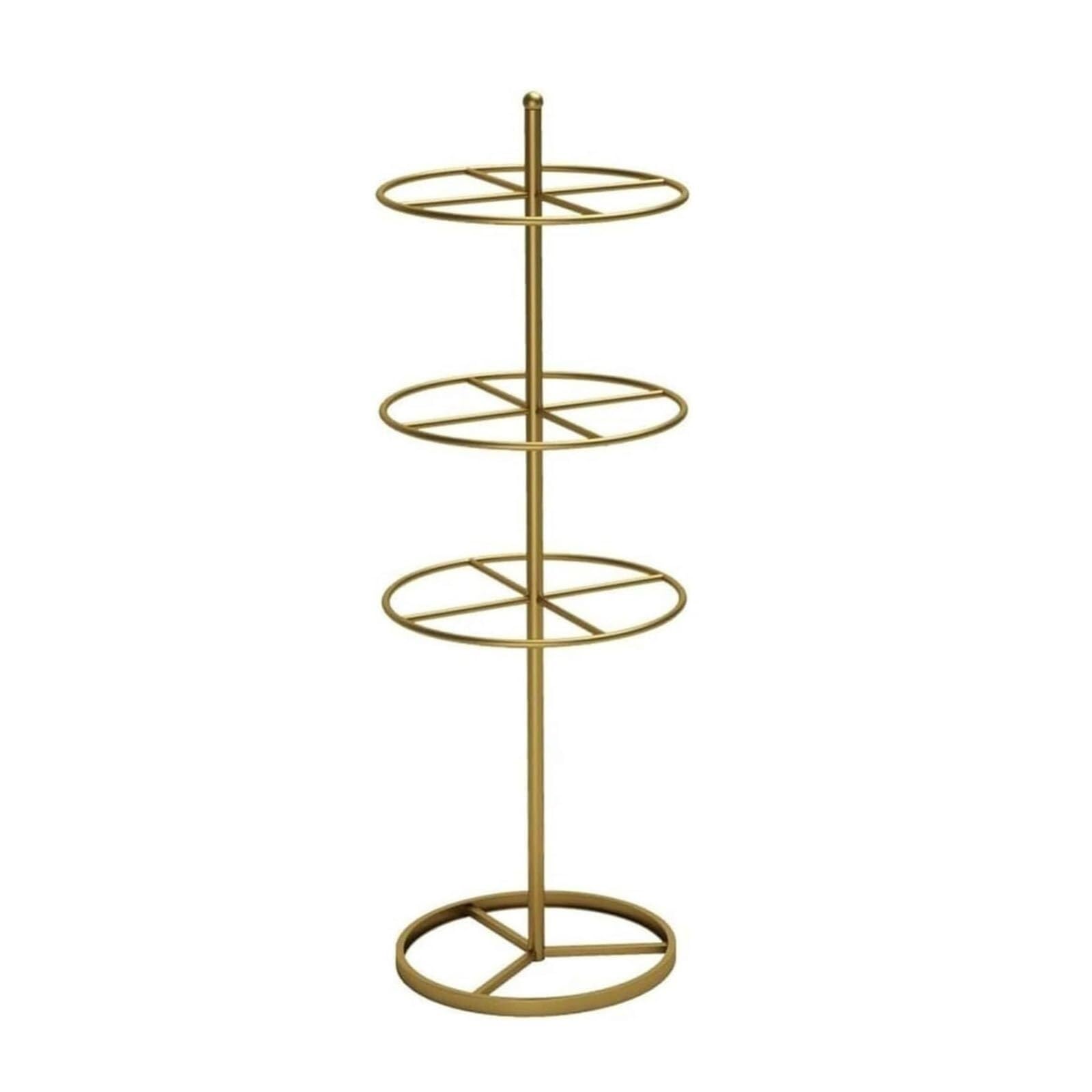 LRZPTDYU Commercial 3/4Tier Round Garment Display StandFreestanding Merching Rack for Bras Shorts Soc & UnderwearWhite Retail Fixture &(d 4Tier)