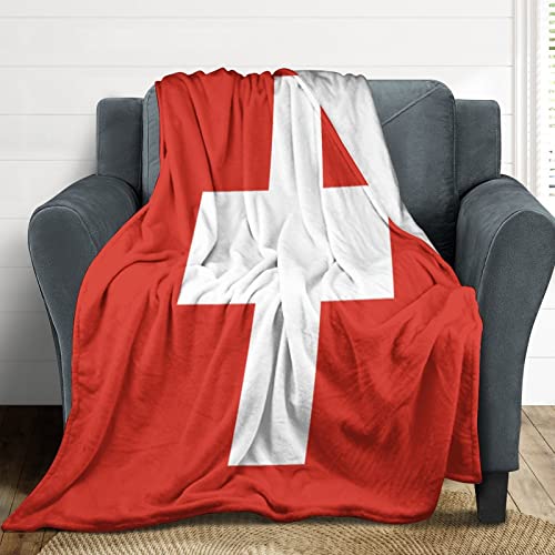 Couverture flanelle douce chaude drapeau Suisse plaid salon - 2
