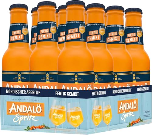 Andalö Spritz Aperitif RTD 12 x 0 2 L Fertig gemixt & fruchtig frisch anders Ready to drink servierfertig für unterwegs Partys Feiern & gesellige Runden 5 3% Vol.