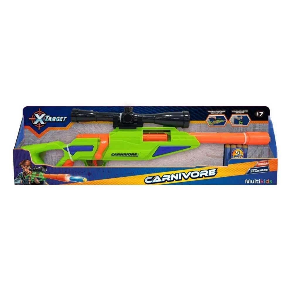 X-Target Carnivore c/ 4 dardos Multikids - BR2029 : Amazon.com.br