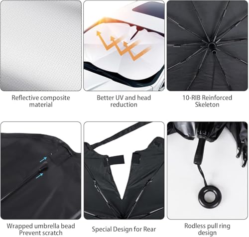 Pare-soleil parapluie pour BMW X7 G07 2019-2022 protection pare-brise avant pliable - 6