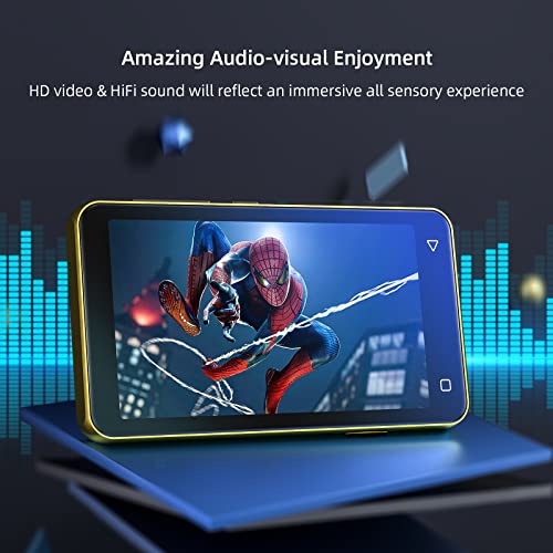 80Gb Mp3 Player With Bluetooth And Wifi, Mp4 Mp3 Player With Spotify 4" Full Touch Screen, Android Music Player With Pandora, Hifi Sound Walkman Digital Audio Player With Speaker (Gold_Black) #TOP3