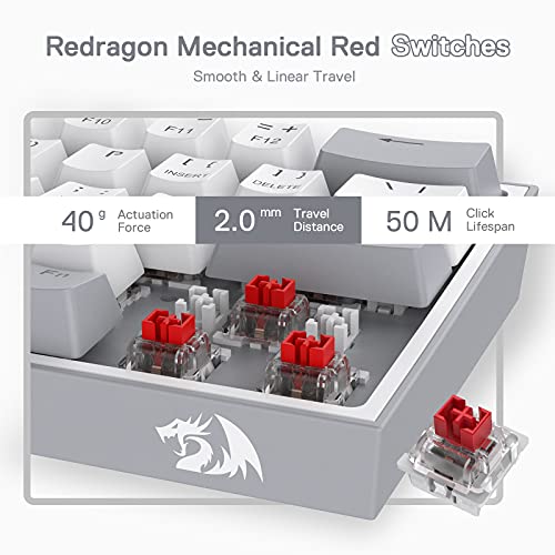 Redragon K617 HE Rapid Trigger Gaming Keyboard, 60% 61 Keys Wired Mechanical Keyboard w/Hyper-Fast Actuation, Dedicated Hall Effect Magnetic Switch, Actuation Point Adjustable, Essential Black - Image 6