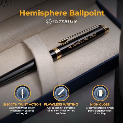 Engraved-Waterman-Hemisphere-Ballpoint-Pen-in-Black-Lacquer-with-Gold-Trim-Personalized-Executive-Gift-for-Graduation-Professional-Milestone-or-Office
