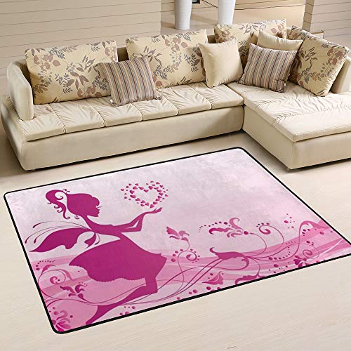 Tapis de salon rose en velours corail premium Ruchen - 6
