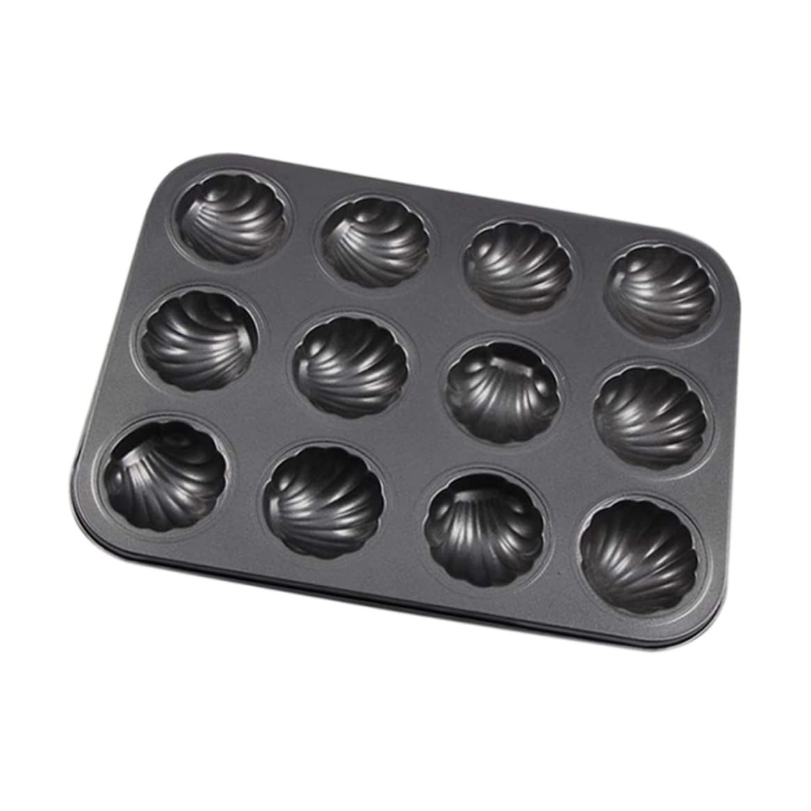 Moule à madeleine 12 cavités antiadhésif en acier au carbone pour gâteaux