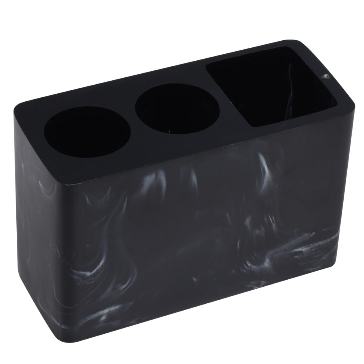 Soporte de Resina Negro para Cepillos de Dientes Estante para Pasta, Organizador Elegante para Baño Que Mantiene Limpio y Ordenado el Tocador