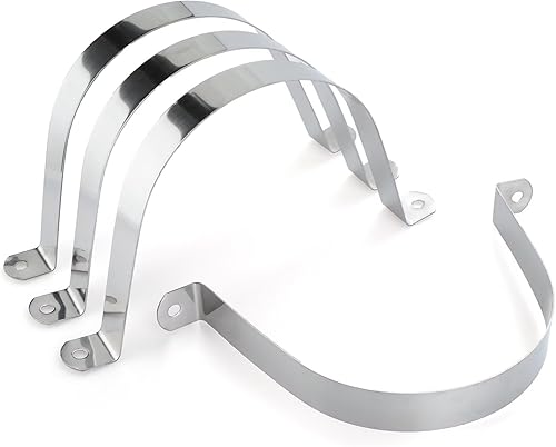 10 abrazaderas de tubo extra anchas de acero inoxidable 304 de 4-38 pulgadas, clips de conducto con soporte en U de dos agujeros para HVAC,