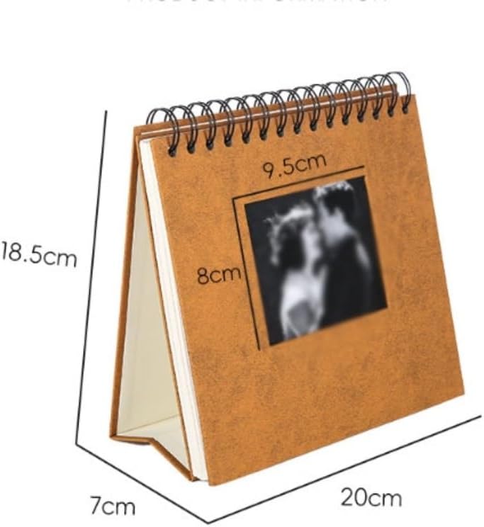 Travel Growth Commemorative Book ﻿ DIY Album Paste Type Creative Retro Desk Calendar Album Laminated Album Applicable to Photos, Receipts, Star Cards, etc(White-Patch Five-Pointed star4)